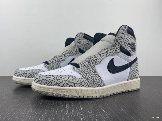 Reps TBK DZ5485-052 Cement 1 High Air Jordan White OG 0821
